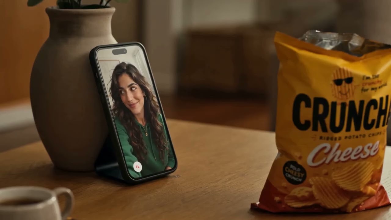 CRUNCHA AI video advertising poster