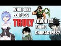Mal favorite anime characters proportional to viewers