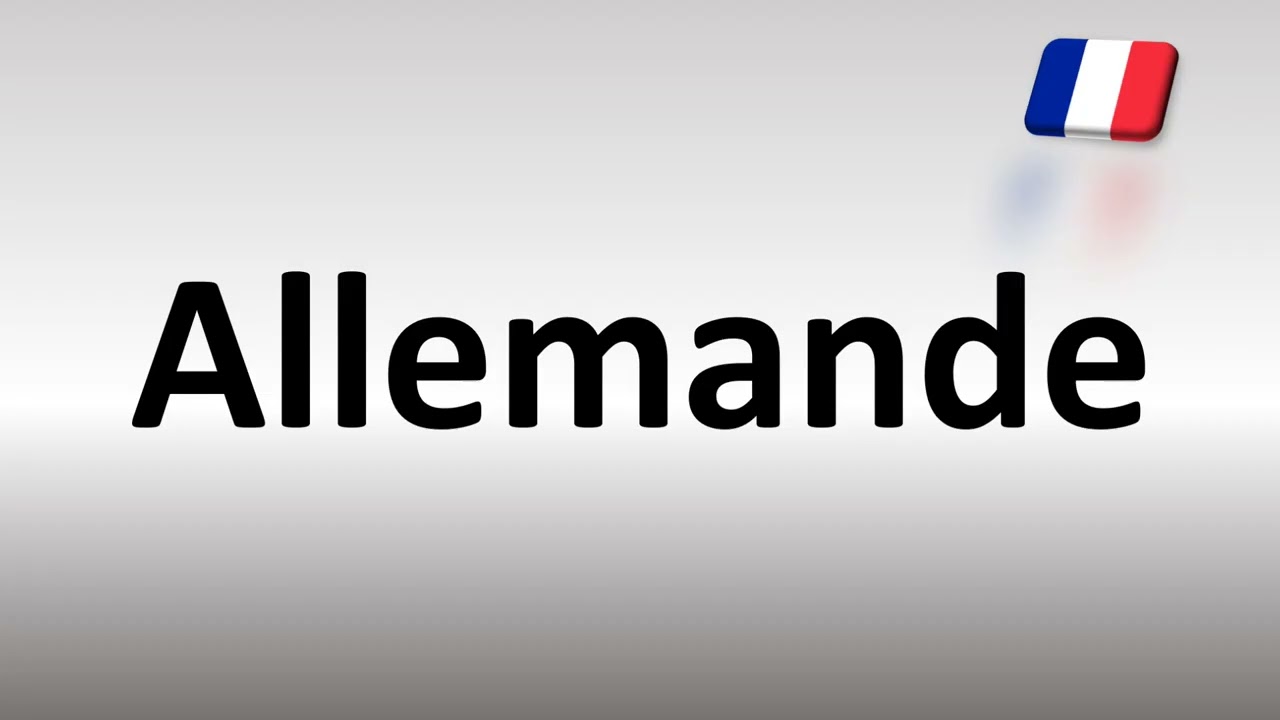How to Pronounce Allemande YouTube