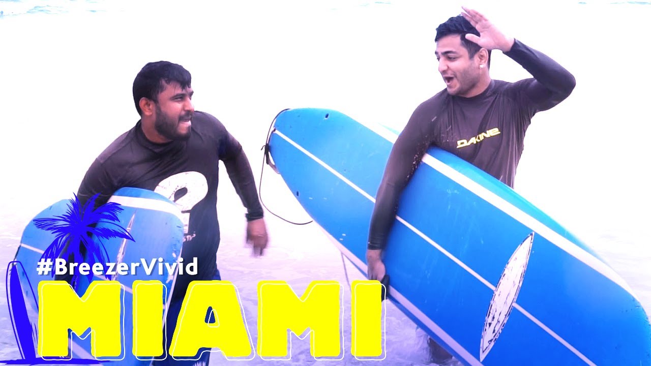 Surfing is hard - Drenched in Miami!  | Breezer Vivid