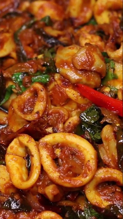 Squid Varuval In Tamil | Sotong Varuval Indian Style | Kanavai Varuval Tamil | Squid Recipe Tamil