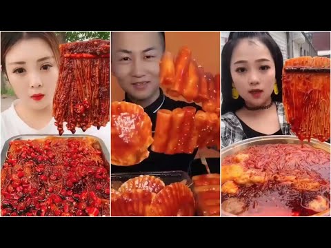 [MUKBANG] Soslu Çin Yemekleri Yeme🌶🌶#17 ASMR CHINESE FOOD MUKBANG EATING SHOW🌶🌶