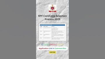 RPF Constable Selection Process 2025|RPF Constable Selection Process #shorts #rrb #rpf #rpfconstable