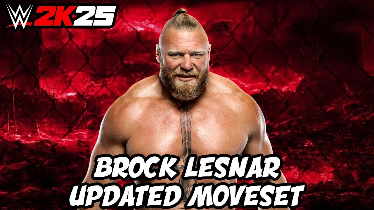 WWE 2K25 Brock Lesnar Updated Moveset + Superstar Settings