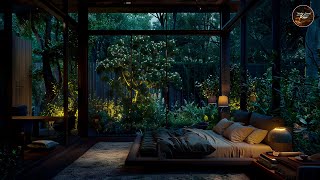 Rain Sound in Warm Bedroom for Sleep  Relaxing Relieves Stress, Anxiety and Depression, Deep Sleep