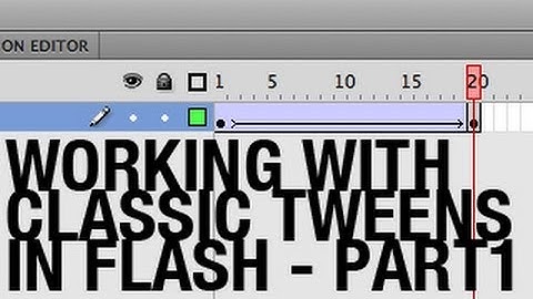Working with Classic Tweens in Flash - Part 1 - Introduction to Classic Tweens