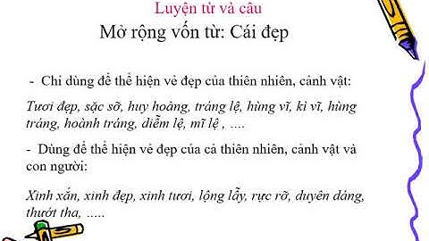 8-4, LTVC, bài: Mở rộng vốn từ: Cái đẹp