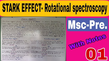 Stark Effect - Rotational spectroscopy