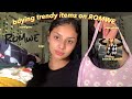 buying trending items from ROMWE( try on haul )