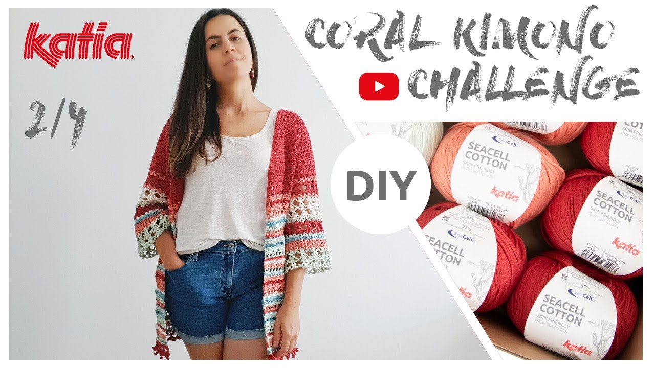 Kimono Coral 🌸 Parte 2/4 Cuerpo Reto Ahuyama Crochet & Katia YouTube