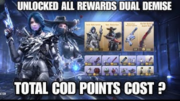 *New* Dual Demise Luckydraw Total Cod points Cost | Unlocked All Dual Demise Draw Rewards Codm