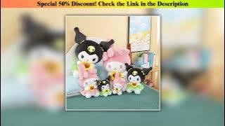 Slide New Cute Sunflower Kuromi Melody Doll Sanrio Cloth Doll Plush Toy Girls Comfort Sleeping Home