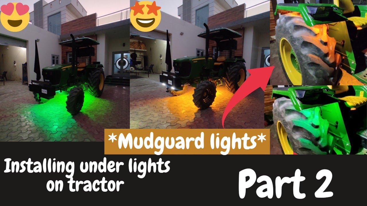 Installing led under lights on tractor ][🖤 - YouTube