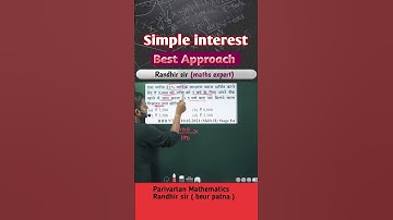 simple interest || Best approach || Maths by Randhir sir || #railway #ssc #shortvideo #viral