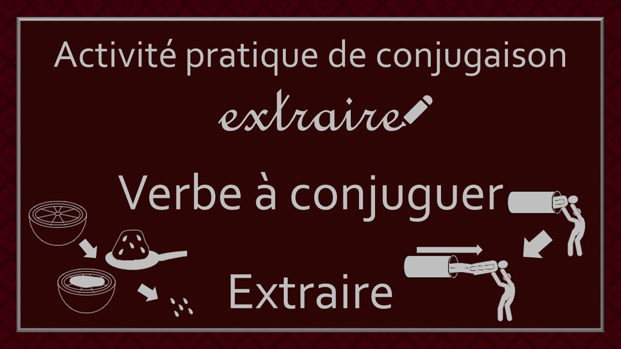 Conjugaison des verbes - Verbe Extraire - YouTube