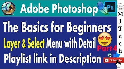Adobe Photoshop Tutorial 😎 The Basics for Beginners | Layer & Select Menu  | Part 4