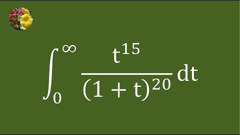 2nd method to evaluate the improper integral using gamma function (Mis-1678A)