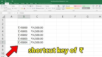 How to insert rupee symbol in excel from keyboard