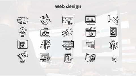 Web Design – Thin Line Icons | After Effects Elements - Envato elements