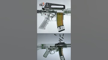 M16 Rifle Internal Mechanism | Transparent 3D Animation