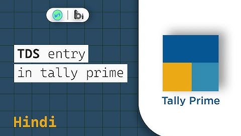 TDS entry in tally prime  | Tally Prime Hindi tutorials | Miniature school