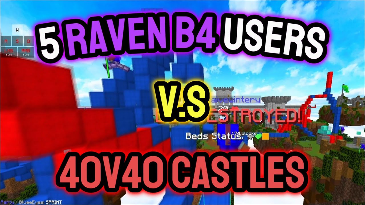 5 RAVEN B4 USERS VS 40 PEOPLE IN CASTLES | GIVEAWAY BELOW (Scripts ...