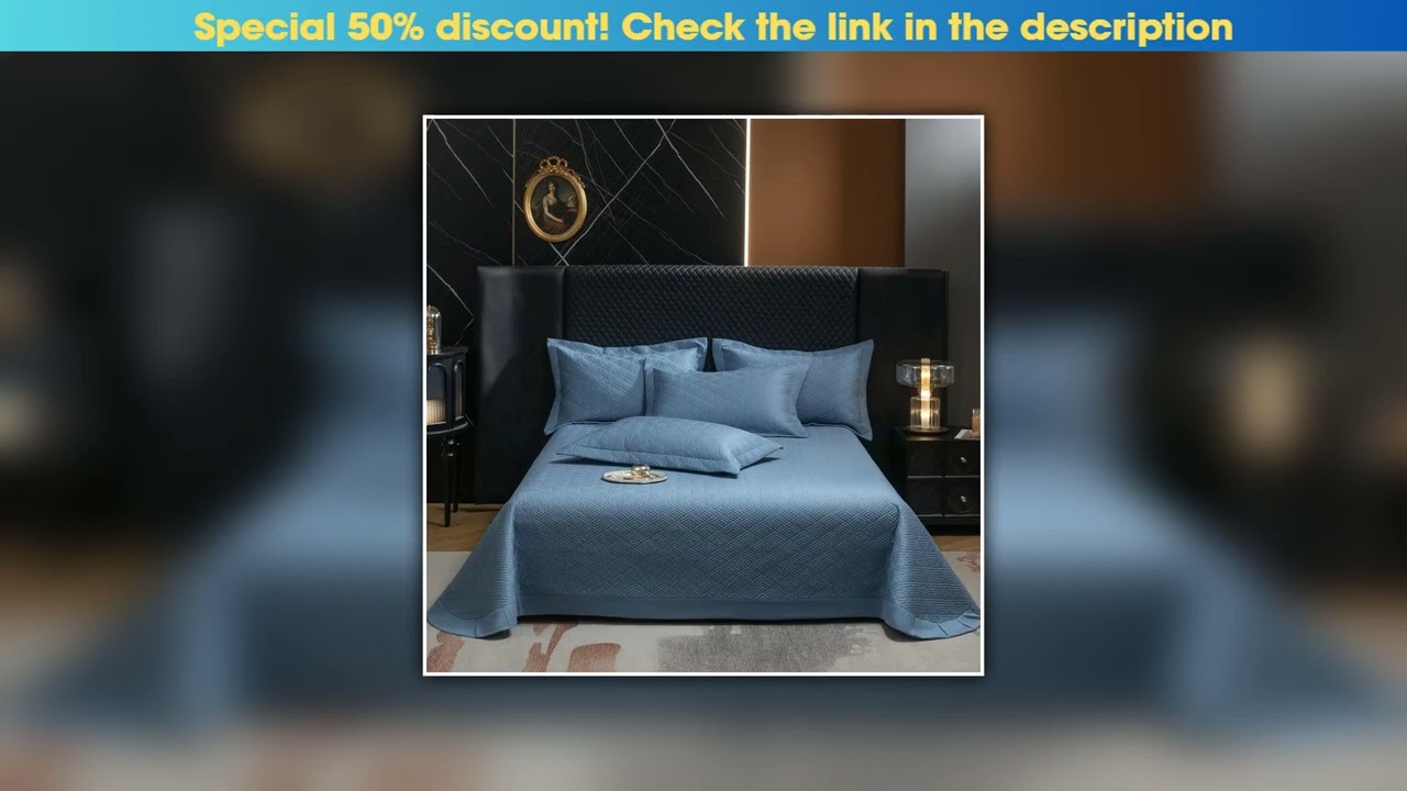 Get 3Pcs Luxury Pure Cotton Embossing Quilted Bedspread, Bed Cover, Mattress Topper Coverlet, Bed S