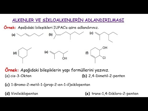 ORGANİK KİMYA | Alkenler ve Sikloalkenlerin Adlandırılması