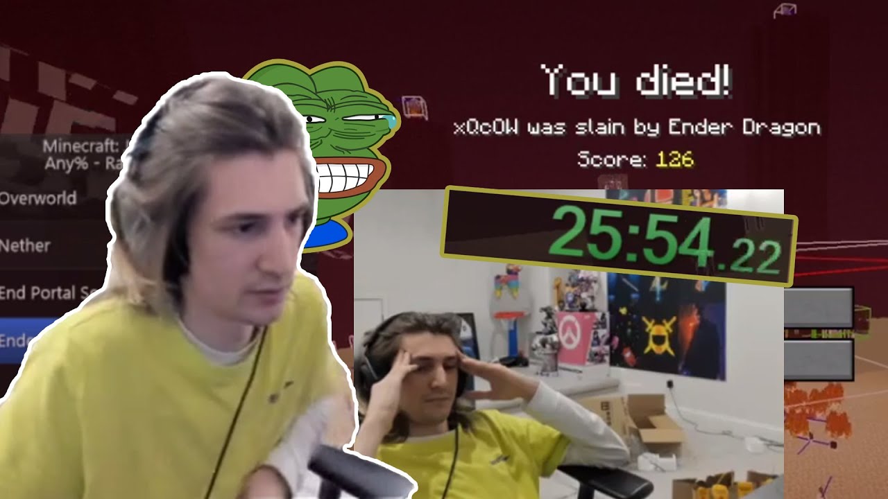 xQc THROW WORLD RECORD BECAUSE OF EGO