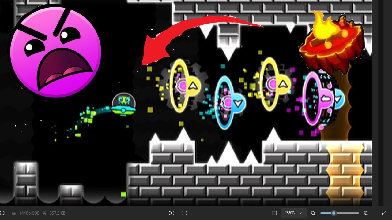 Geometry Dash Do Zero A Platina #3 completando a fire gauntlets