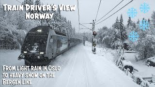 4K CABVIEW: From drizzle to winter wonderland on the Bergen Line by RailCowGirl 747,422 views 2 years ago 3 hours, 24 minutes