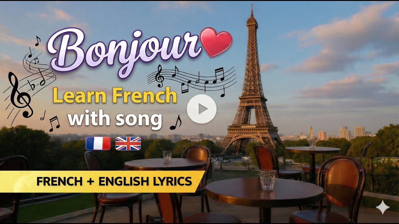 Bonjour Bonjour 🇫🇷 | Catchy French Song + English Translation 