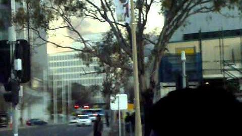 FIRE as Seen from a Bus Entering Canberra City 1, ACT Australia, 23rd of June 2011