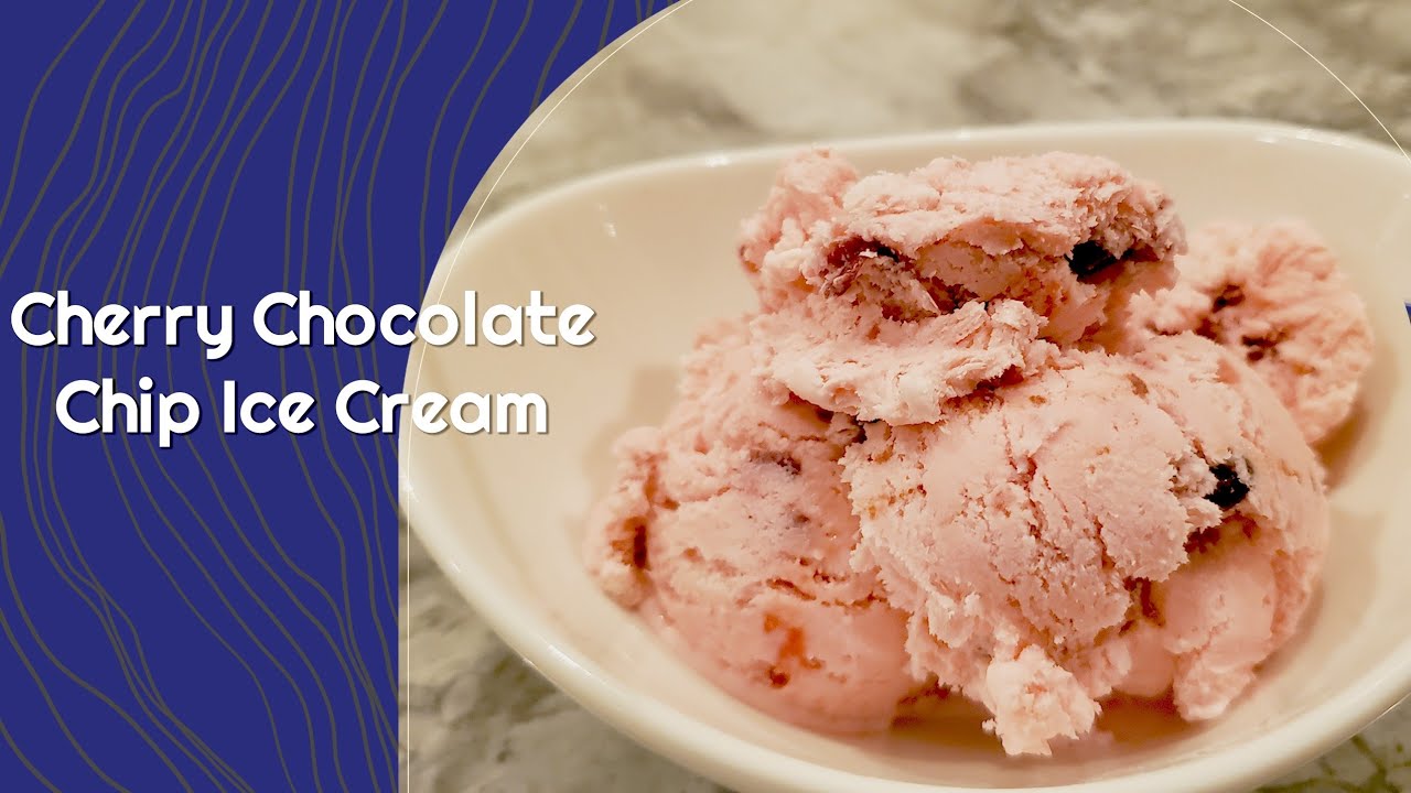 Cherry Chocolate Chip Ice Cream Recipe | Perfect Summer Treat | Summer Desserts