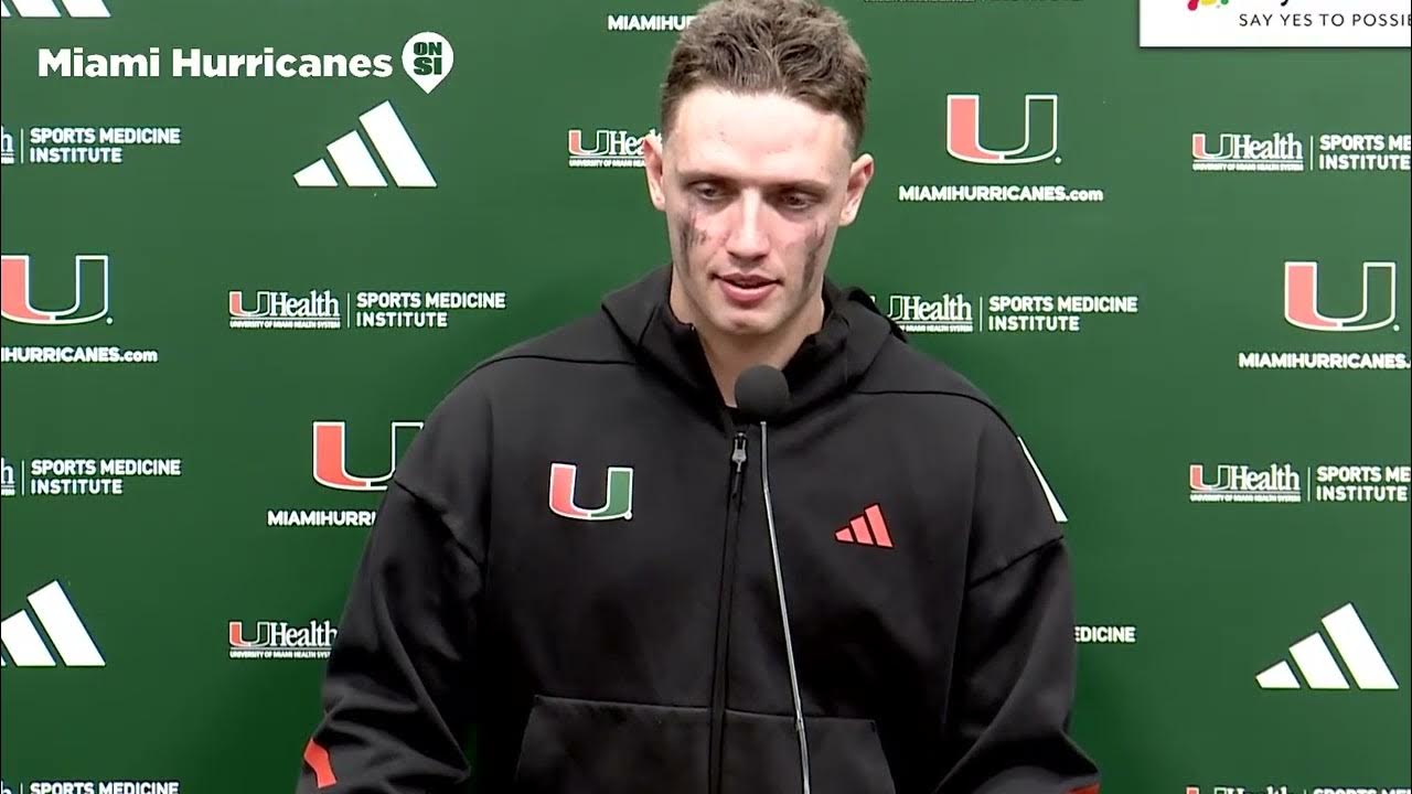 Everything Miami QB Carson Beck said After 4 Interception Night Against Louisville - YouTube