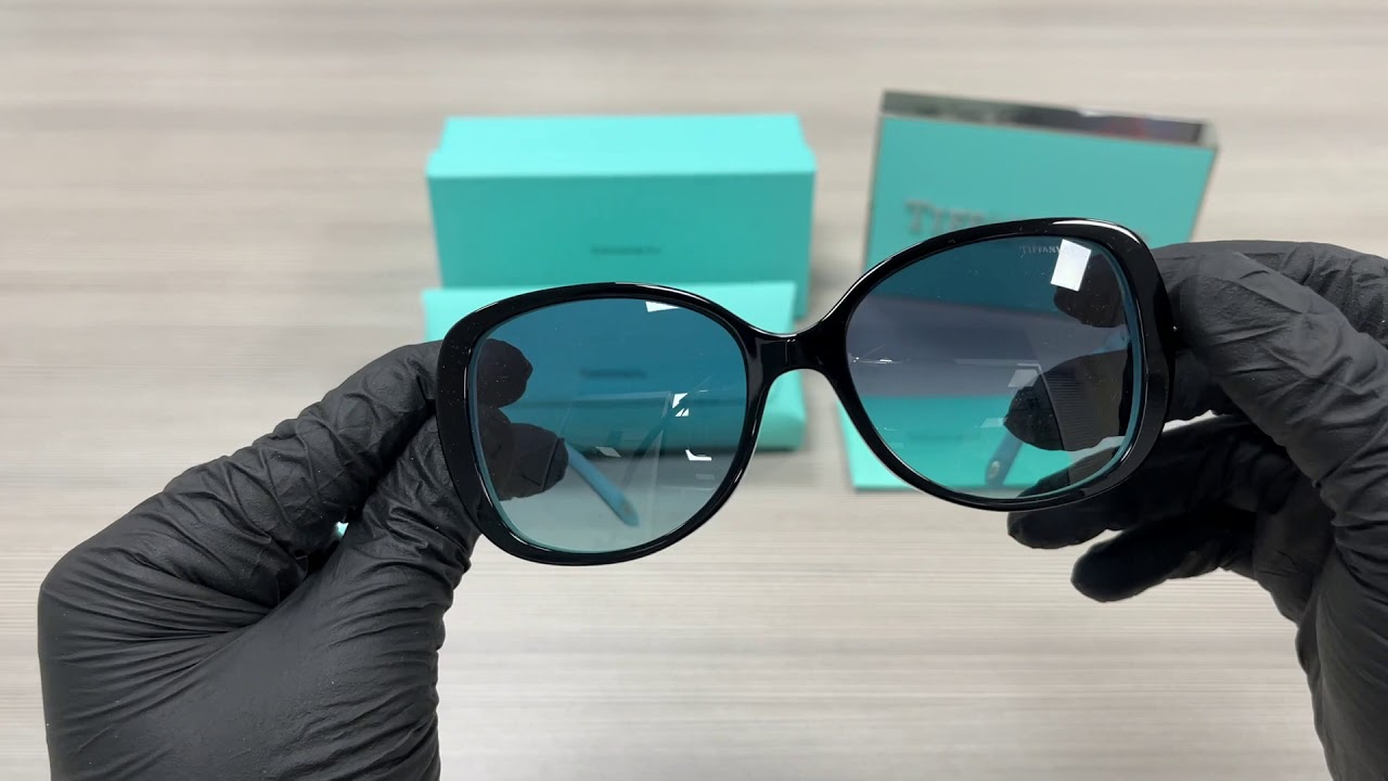 New Tiffany & Co. TF 4121B 80559S Black Blue Sunglasses Blue Gradient Lens Tiffany & Co. TF 4121B 80559S Black Blue Sunglasses Blue  main image 2
