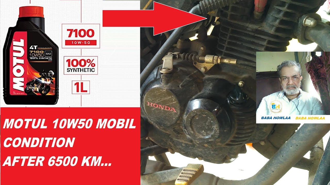 10W50 Motul Engine Oil Condition After Riding 6500KM Motul Fully