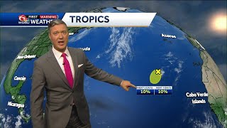 Warm, more humid, windier days coming and our first potential for tropical development of the season