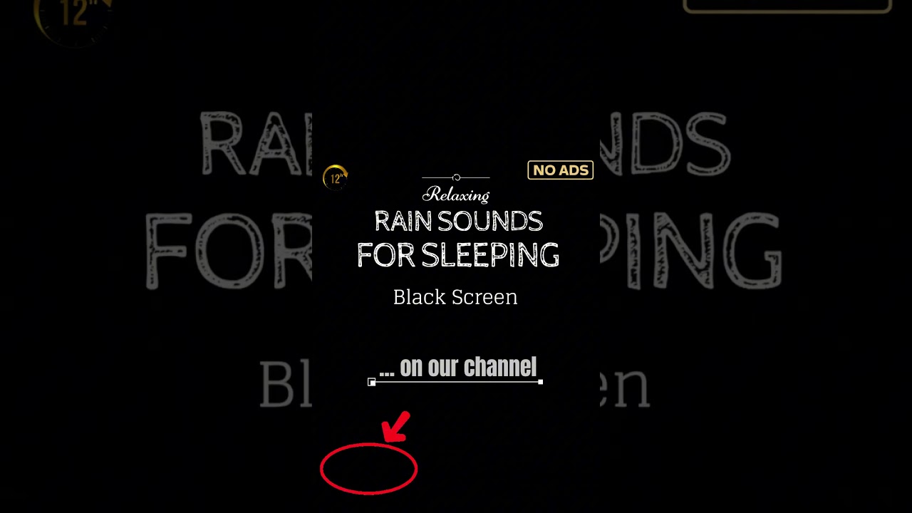 12 hrs RAIN Sounds for Sleeping No Ads BLACK SCREEN 🌧 Rain and Thunder Sound Effect 