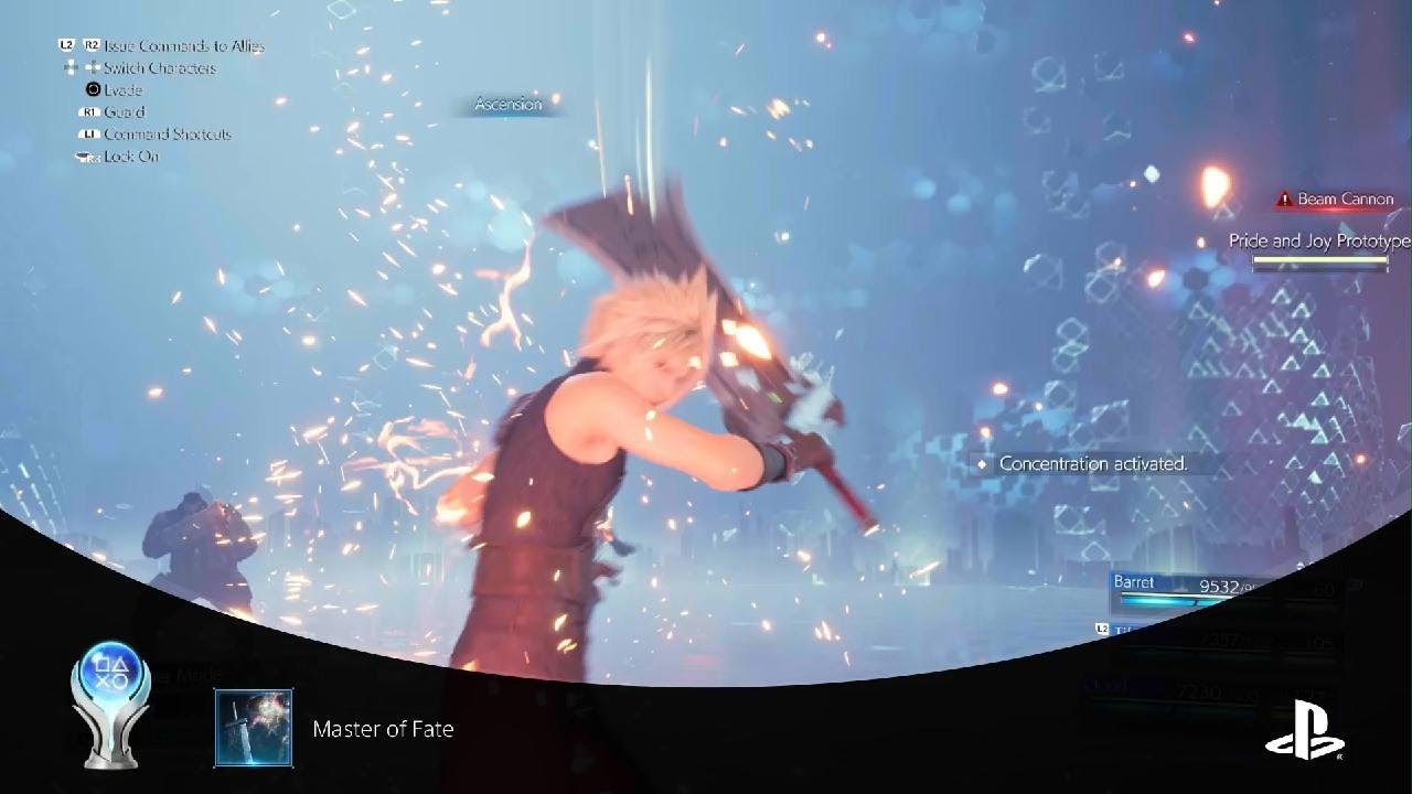 FINAL FANTASY VII REMAKE platnum trophy