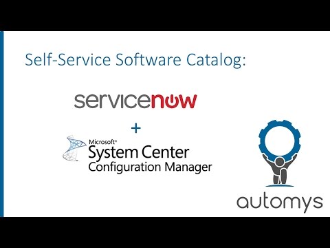 Self-Service App Store Integration: ServiceNow + Configuration Manager