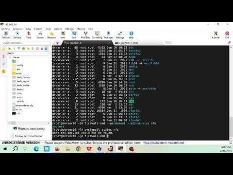 Linux Redhat lab:  Export Share on NFS Server