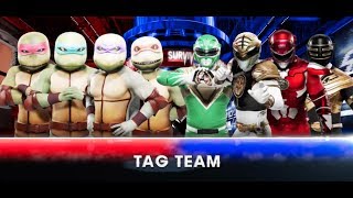 Teenage Mutant Ninja Turtles vs Mighty Morphin Power Rangers WWE 2k19 Elimination Match