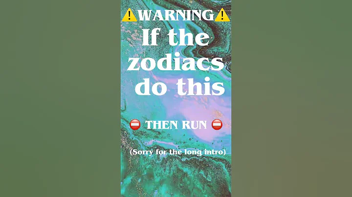 ⚠️If the zodiacs do this then RUN!⚠️ - DayDayNews