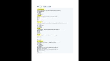 NCCT Full Exam. QUESTIONS WITH 100% VERIFIED ANSWERS 2023/2024. GUARANTEED PASS