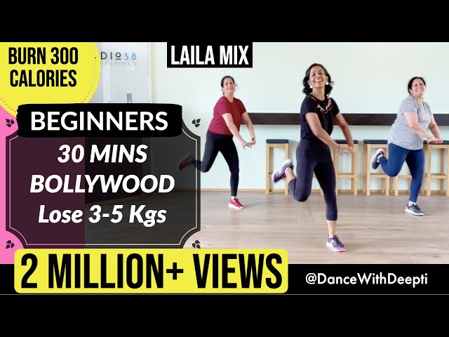 30mins Daily - Beginner Bollywood Dance Workout | Easy Exercise to Lose weight 3-5kgs class=