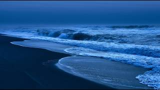Deep Sleeping Ocean Sounds | Peaceful Waves Crashing on Beach In Night With Fall Asleep Instantly
