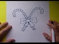 Como dibujar un baston de caramelo paso a paso 2 How to draw a cane candy 2