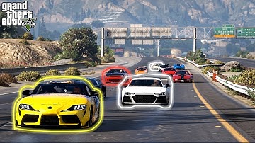 GTA 5 - Morning Run | DLC and Real Life SUPER CARS CONVOY