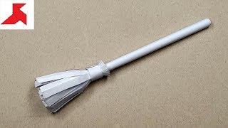 DIY 🧹 - How to make a BROOM from A4 paper